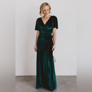 Baltic Born Meghan Velvet Wrap Maxi Dress